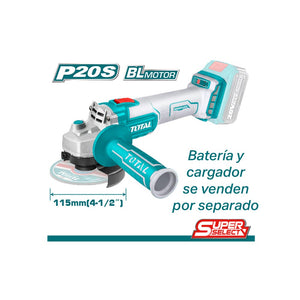 Esmeril angular inalámbrico super 20V TOTAL - Total Tools