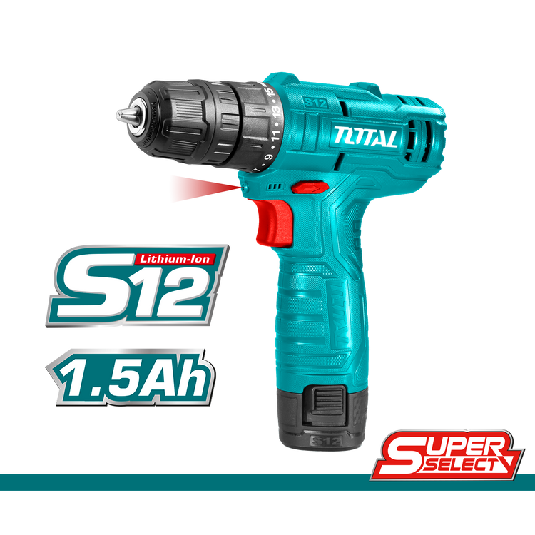 Taladro inalámbrico 3/8 (10MM) 12V super TOTAL - Total Tools