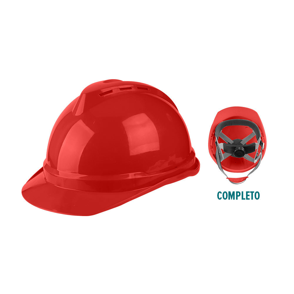 Casco de seguridad rojo TOTAL