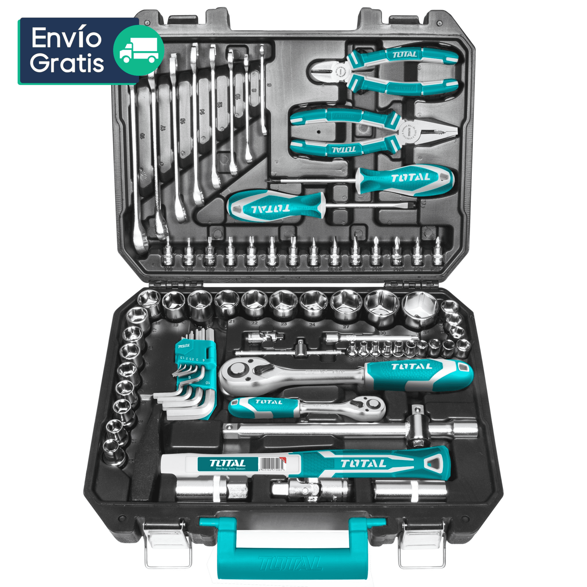 Set de herramientas Industriales 77pzas TOTAL - Total Tools