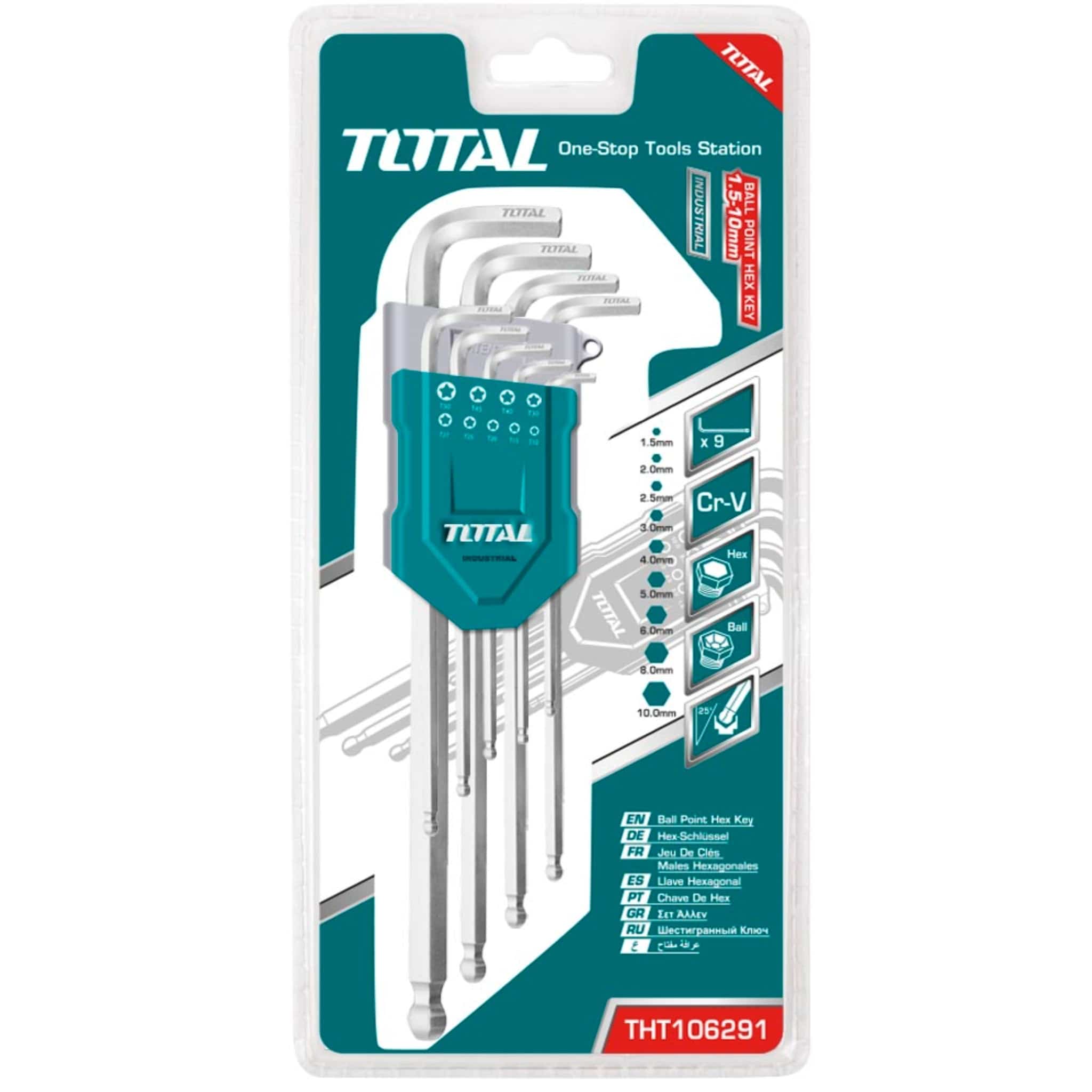 Set de llaves allen 9pzas TOTAL - Total Tools